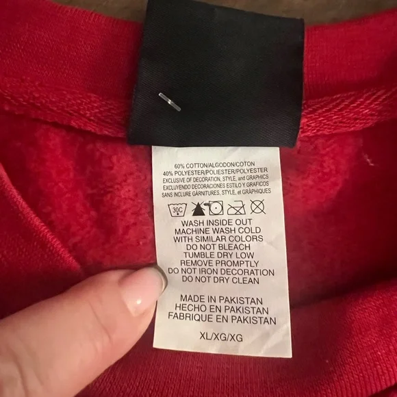 Vintage Tampa Bay Buccaneers Crewneck Sweatshirt Red NFL Football XL NWT - Picture 5 of 7